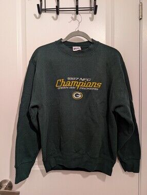 Green Bay Packers 1997 NFC Champions Green Crewneck Sweatshirt